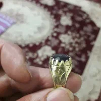 انگشتر رکاب کهنه کار دست اعیار پایین سنگ امیتیس|کلکسیون اشیاء عتیقه|رشت, بازار|دیوار