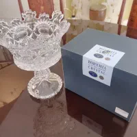 آجیل خوری کریستال بوهمیا اصل حک شده چک  عتیقه نو