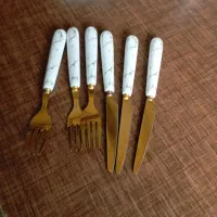 سرویس ۲۴ تا چاقو و چنگال سرامیکی نو|ظروف سرو و پذیرایی|دورود, |دیوار