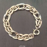 دستبند زنجیر بسیار زیبای طلا