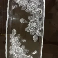 رولت خوری کریستال گل برجسته خارجی کاملا سالم