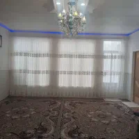 پرده سفید با حاشیه های گل برجسته زیبا