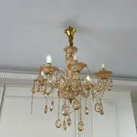 لوستر کریستالی شامپاینی مارک استار|لوستر و چراغ آویز|تبریز, |دیوار