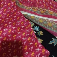 پارچه رنگ سرخابی ست ابریشم خالص