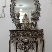 آینه وشعمدان برنجی سنگین