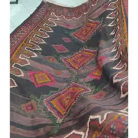 گلیم دست باف قدیمی ۹متری خوشرنگ ۵۰ساله