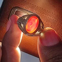 انگشتر نقره عیار ۹۲۵ عقیق یمانی (سنگین)