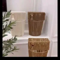 سطل و جادسمال رافیا حصیری و مکرومه