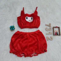 ست شورت و سوتین زنانه پددار حوله ای تدب