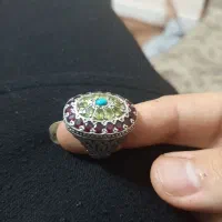 انگشتر جواهری یاقوت زبرجد فیروزه