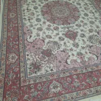 فرش درحد نو جفت ۹متر طرح تبریز ۵۰رج دستباف ابریشم