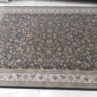 ۹متری ۱۰۰۰شانه طرح افشان گُلِ مرغ سرمه ای|فرش|بروجرد, |دیوار