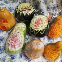 حکاکی میوه یلدا|صنایع دستی و سایر لوازم تزئینی|قم, حنیف نژاد|دیوار