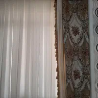 پرده به همراه کتیبه و زیر پرده ای و سرب داخل پرده|پرده، رانر، رومیزی|تهران, باغ فیض|دیوار