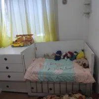 تخت خواب کودک ونوجوان به همراه تشک  روتشکی|تخت و سرویس خواب|لنگرود, |دیوار