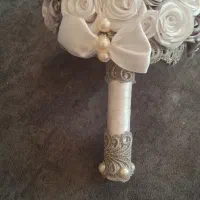 دسته گل عقد ربانی سفید طوسی|گل مصنوعی|کرج, کرج نو|دیوار