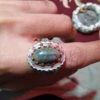 انگشتر اوپال تمام دست