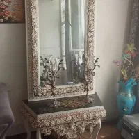 آینه شعمدون با میز تلویزیون درحدنو|بوفه، ویترین، کنسول|مشهد, پورسینا|دیوار