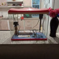 سلام آکواریم شیشه خم با تسویه کن بخاری ودماسنج