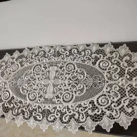 رومیزی نباتی رنگ شامل هفت تکه نو