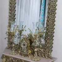آیینه وشمعدان بسیارشیک و پرکاردرحدنو،قدحدود۲متر|بوفه، ویترین، کنسول|کرج, گوهردشت|دیوار
