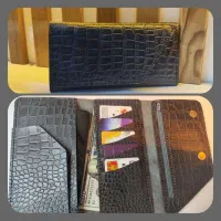 کیف کتی سه لت چرم طبیعی دست دوز