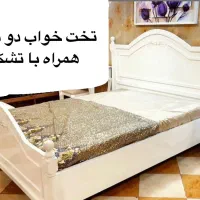 تخت خواب دو نفره همراه با تشک طبی
