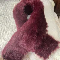 ست کلاه و شالگردن خز مصنوعی بورگاندی|لباس|تهران, دردشت|دیوار