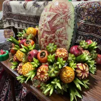 حکاکی هندوانه و میوه آرایی|خدمات پذیرایی، مراسم|خسروشاه, |دیوار