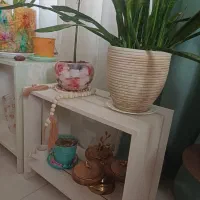 میز دکوری برای گلدان و کتاب