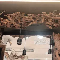 لوستر چوبی با سبک روستیک|لوستر و چراغ آویز|اندیشه, اندیشه فاز ۱|دیوار