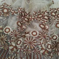 قواره کوردی کارشده زیبا رنگ کرم قهوه ای