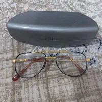 قاب فرم عینک فلزی طلایی مشکی طبی مردانه اسپرت شیک