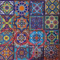 گنبدگلدسته کاشی سنتی دکوری لعابی مسجدی