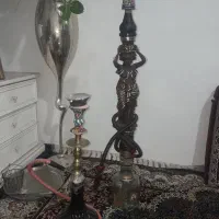 قلیان چوبی و برنجی