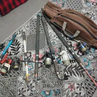 لانسر ماهیگیری 5 عدد همه نخ ابریشم دارن با کیف