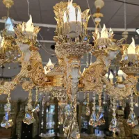 لوستر دیوارکوب برنجی کنارسالنی|لوستر و چراغ آویز|مشهد, طلاب|دیوار