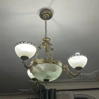 سه لوستر برنز سالم سالم|لوستر و چراغ آویز|محلات, |دیوار