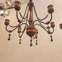 لوستر .دیوار کوب کنارسالنی چوبی|لوستر و چراغ آویز|باقرشهر, |دیوار