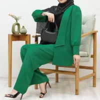 مانتو شلوار مازراتی سبز شب یلدا فقد ۷۵۰