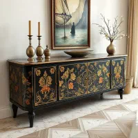 نقاشی مبل و پتینه،نقاشی سرویس چوب ورق طلامبلمان|خدمات پیشه و مهارت|مشهد, گلبرگ|دیوار