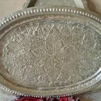 سینی مسی قدیمی تمام روش نقش کار دست