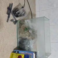 اکواریوم شیشه خم با کل لوازم