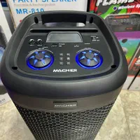 اسپیکر پارتی باکس MACHER MR810 (میکروفون بیسیم)|سیستم صوتی خانگی|گرگان, |دیوار