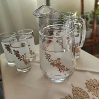 با سلام پارچ لیوان شربت خوری خارجی|ظروف سرو و پذیرایی|فلاورجان, |دیوار