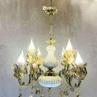 لوستر 8 شعله  تولید انواع لوستر های برنزی