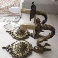 دیوارکوب برنزقدیمی لوستردیواری برنزی برنجی انتیک