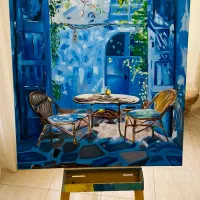 اجرای نقاشی رنگ روغن