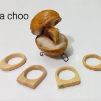 انگشتر وگوشواره چوبی دست ساز