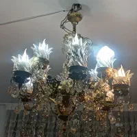 لوستر6 شاخه برنز برنج خالص سنگین وزن